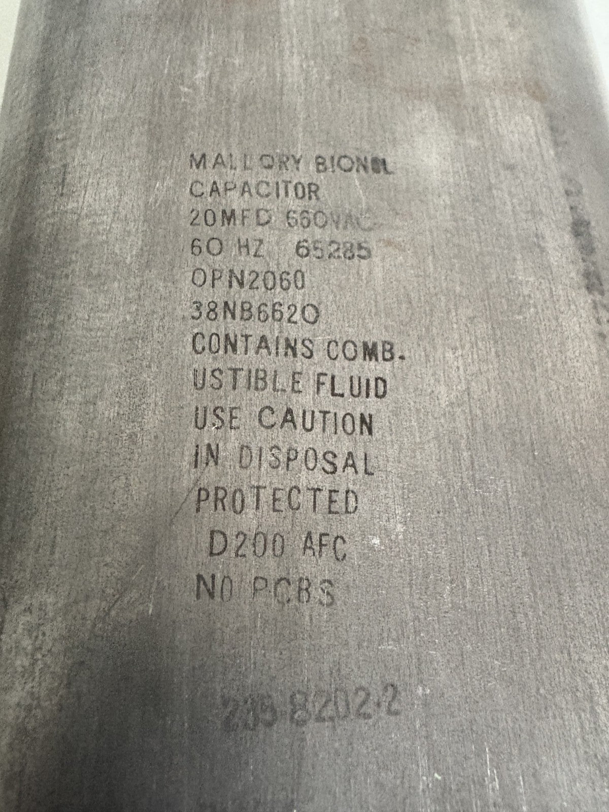 MALLORY PRECISION CAPACITOR 20 MFD 6502