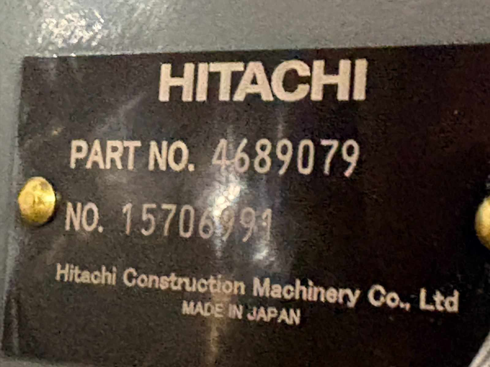 JOHN DEERE HITACHI PUMP #4689079
