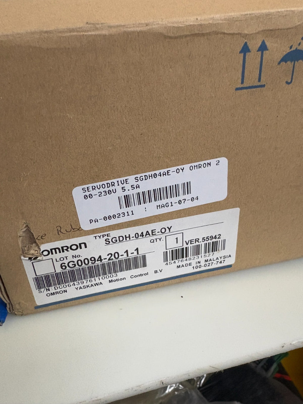 OMRON SERVODRIVE SGDH-04AE-0Y