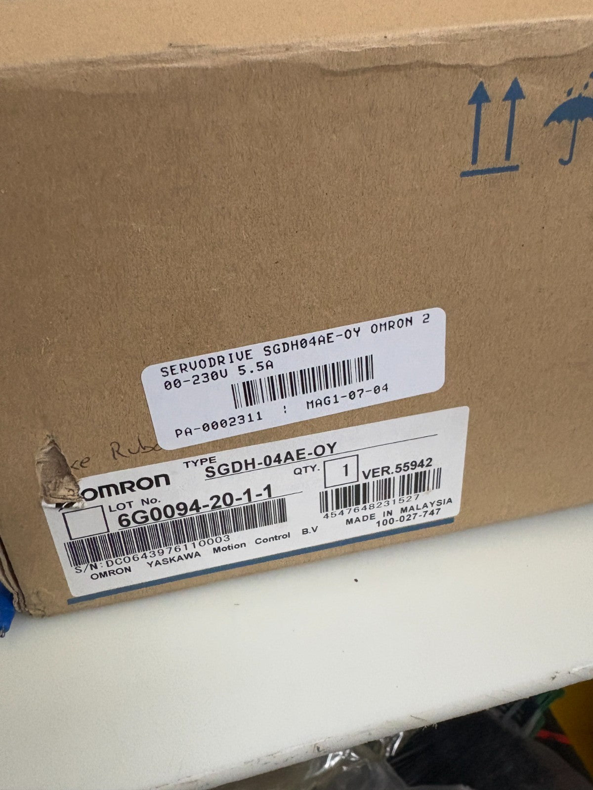 OMRON SERVODRIVE SGDH-04AE-0Y