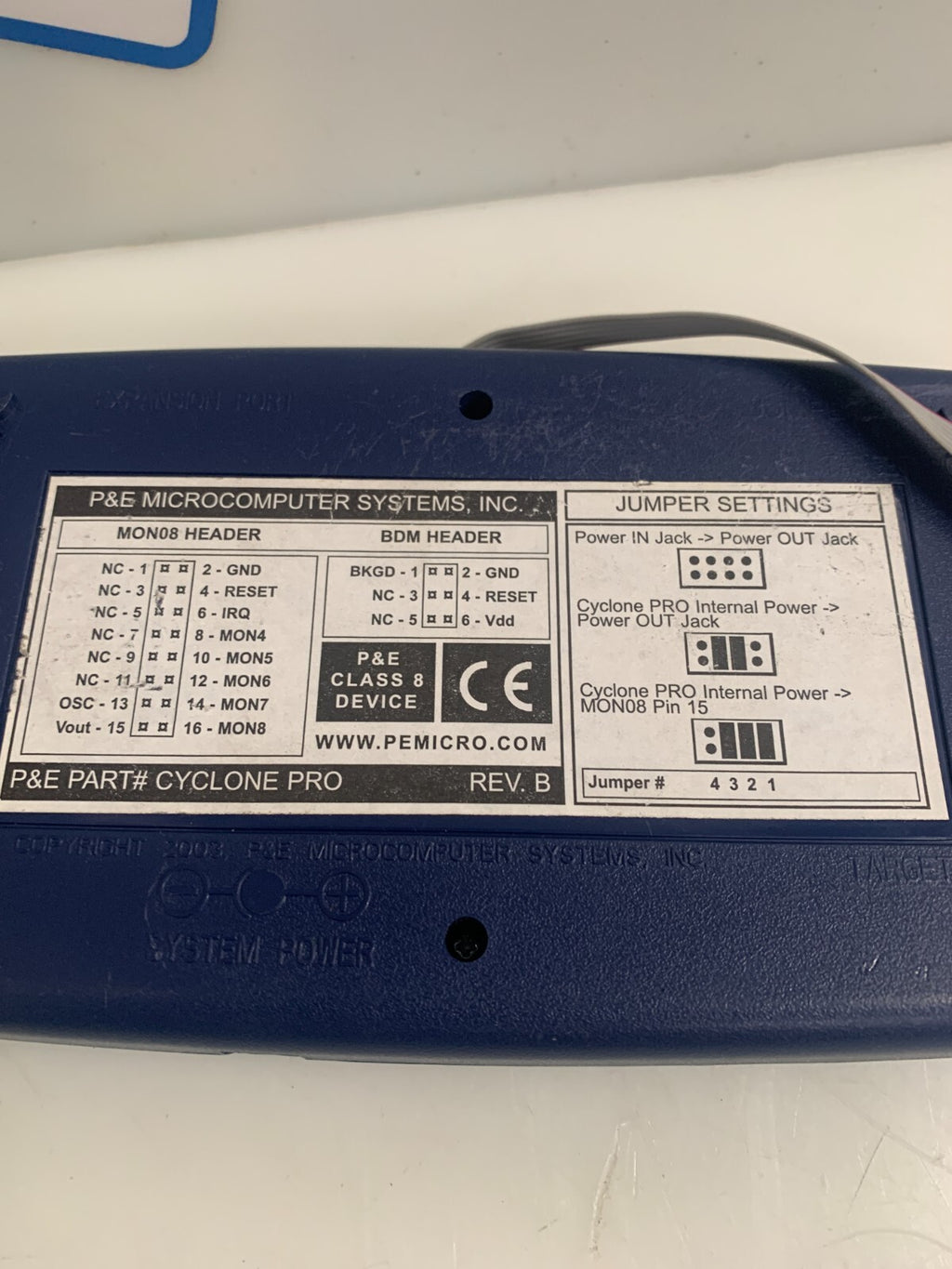 P&E CYCLONE PRO DEGUGGER PROGRAMMER