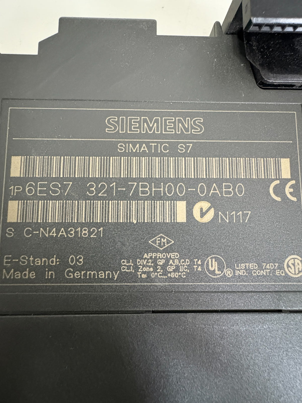 SIEMENS SIMATIC S7 DIGITAL INPUT MODULE 6ES7 321-7BHOO-0AB0