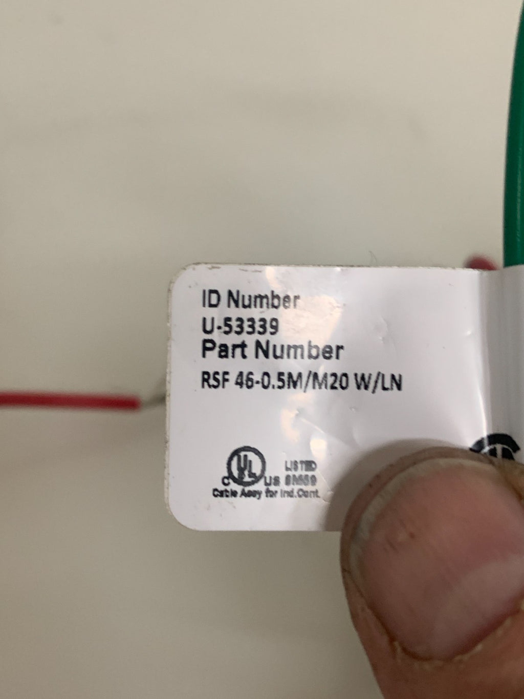 TURCK MINI FAST MALE AND FEMALE CONNECTOR CABLE 1X U-53339 1X U-23940