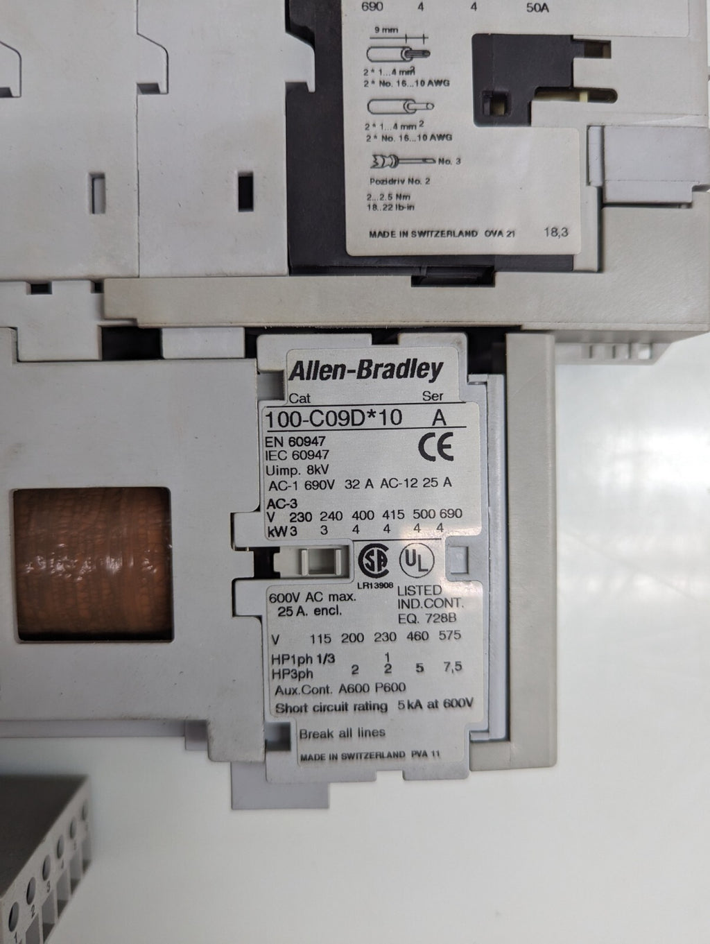 ALLEN BRADLEY 190S-ANDJ2-CB63C MCS COMPACT STARTER 140M-C2E-B63 100-C09D*10