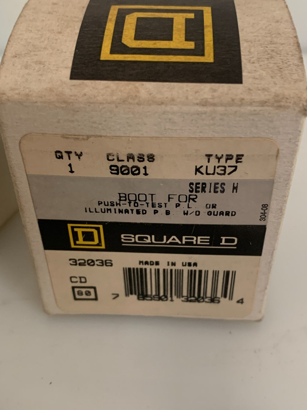 LOT OF 3 SQUARE D BOOT FOR PUSH TO TEST KU37 320362