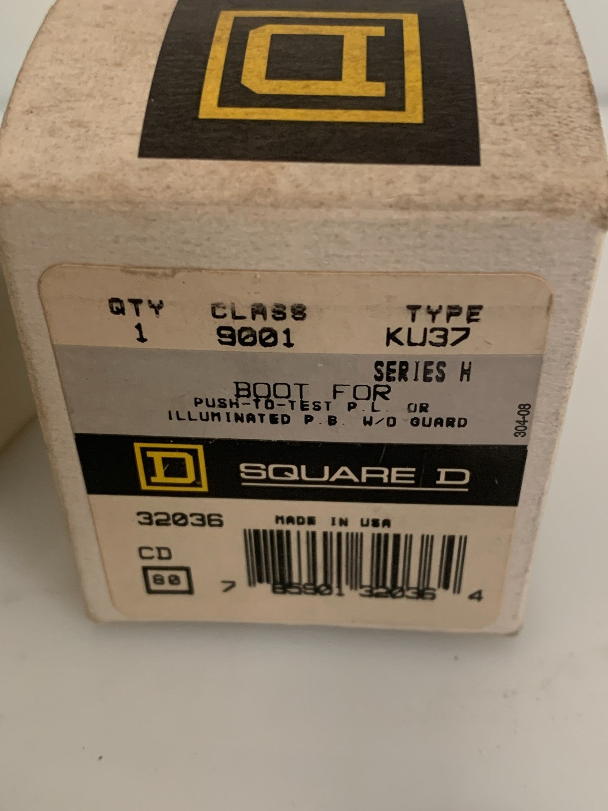 LOT OF 3 SQUARE D BOOT FOR PUSH TO TEST KU37 320362
