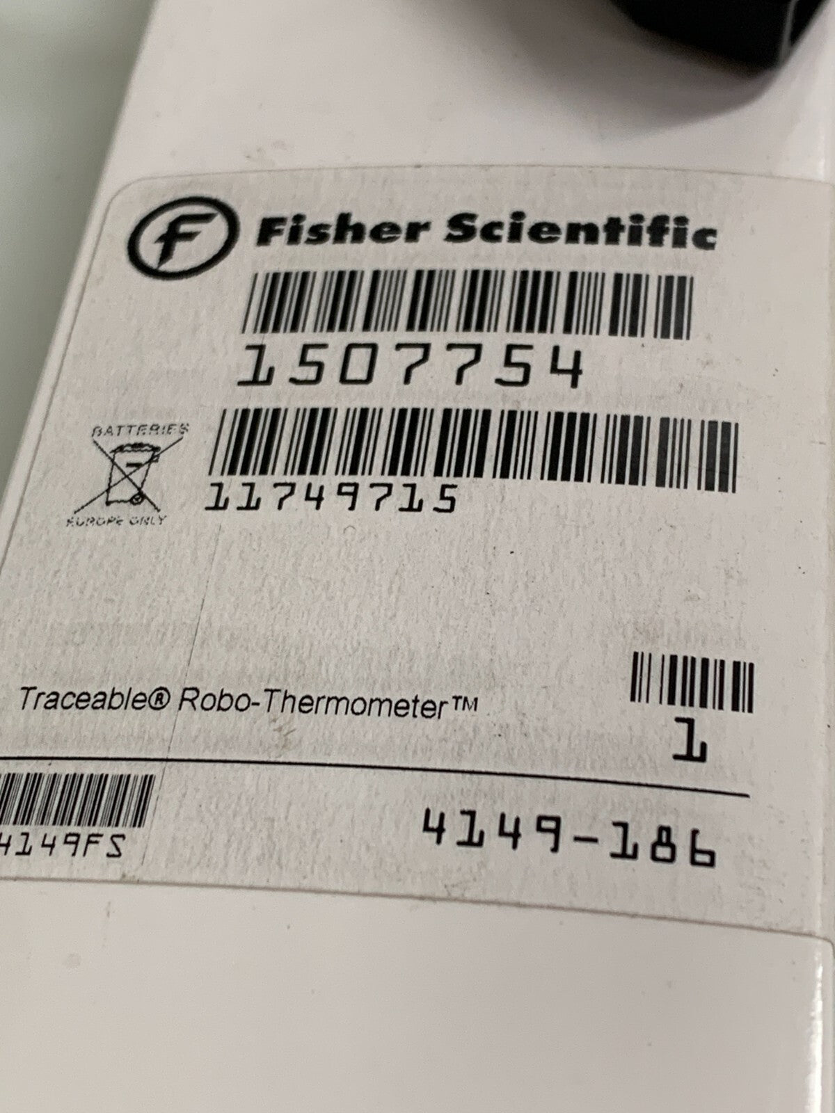 FISHER SCIENTIFIC TRACEABLE ROBO-THERMOMETER #15077542