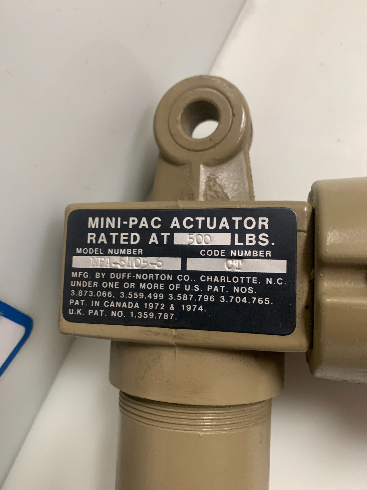 DUFF-NORTON MINIPAC ACTUATOR MPD-6405-6
