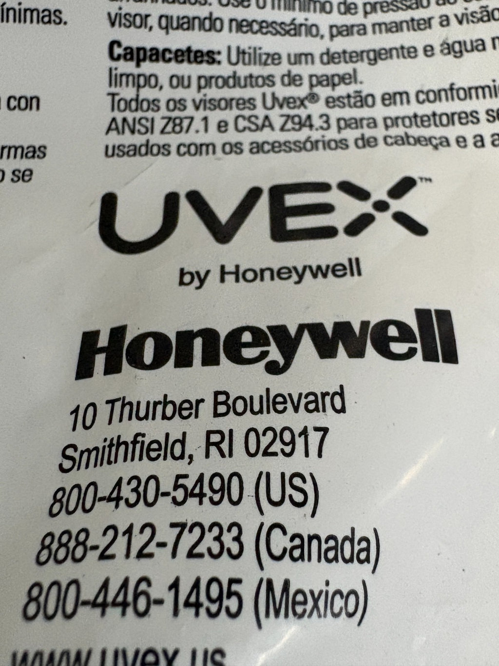 LOT OF 8 HONEYWELL UVEX ANTI FOG CLEAR VISOR #S8550