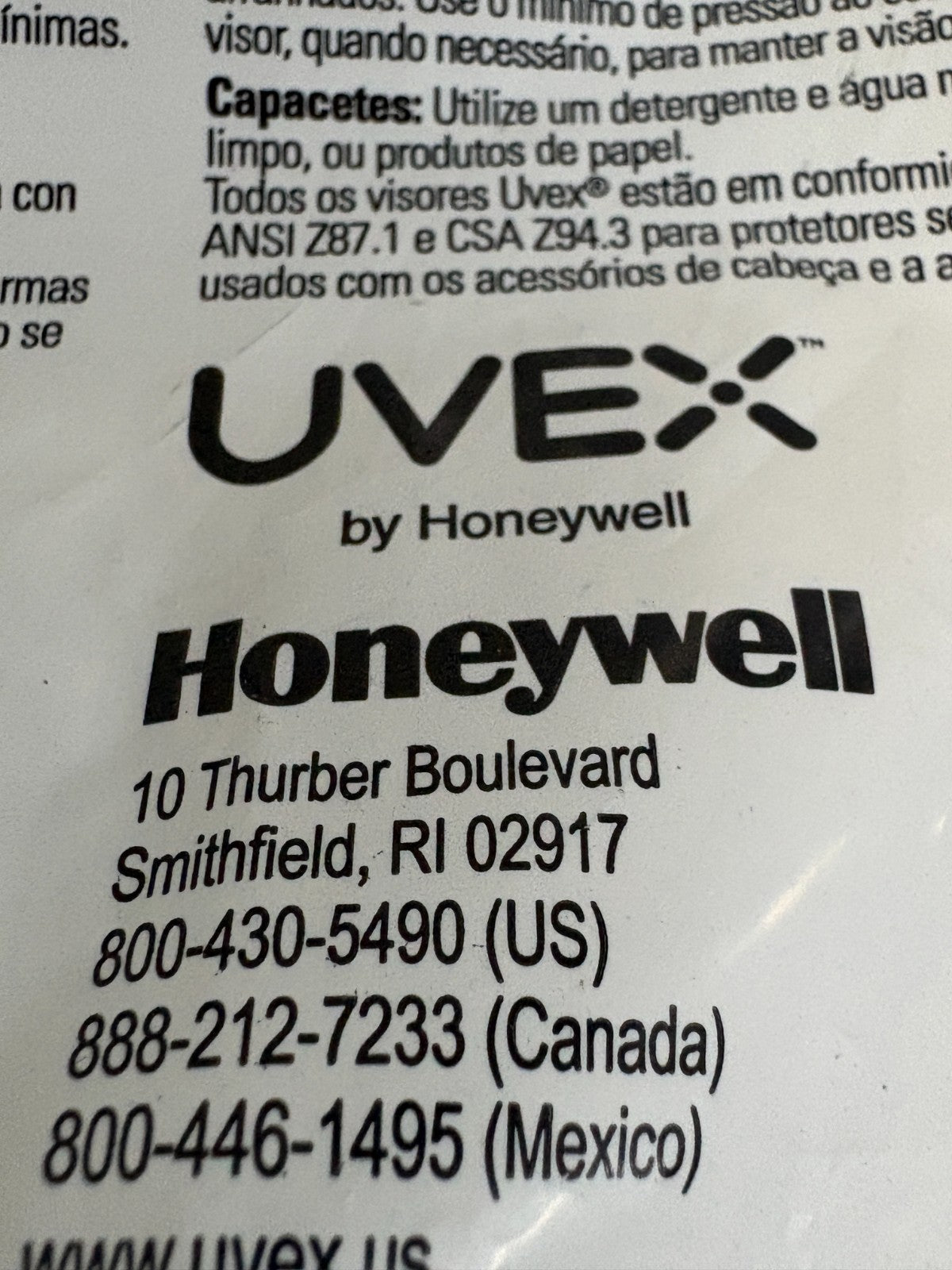 LOT OF 8 HONEYWELL UVEX ANTI FOG CLEAR VISOR #S8550