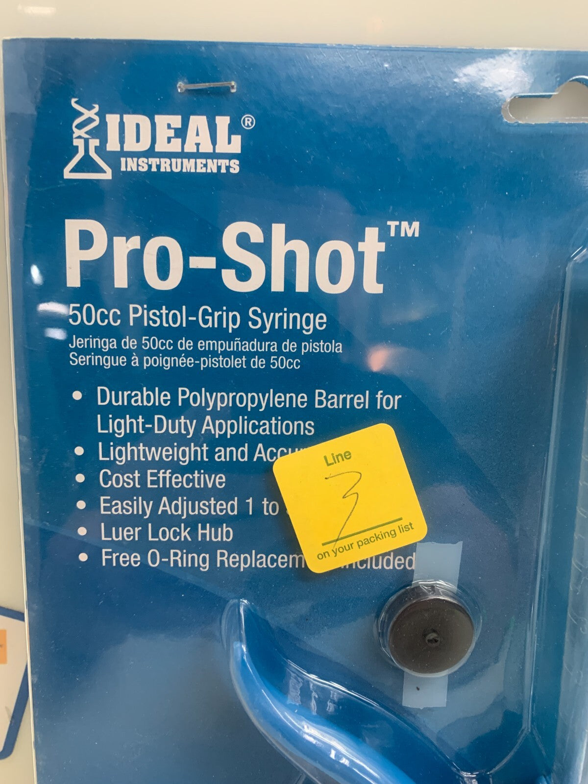 Ideal Instruments Pro Shot 50cc Economy Pistol Grip Repeater Syringe