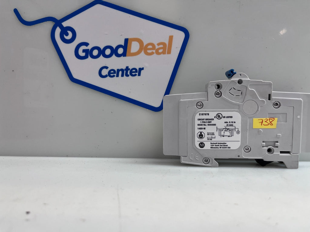 Lot of 3 ALLEN BRADLEY 1489-M1C020 SER D  1 pole Circuit Breaker