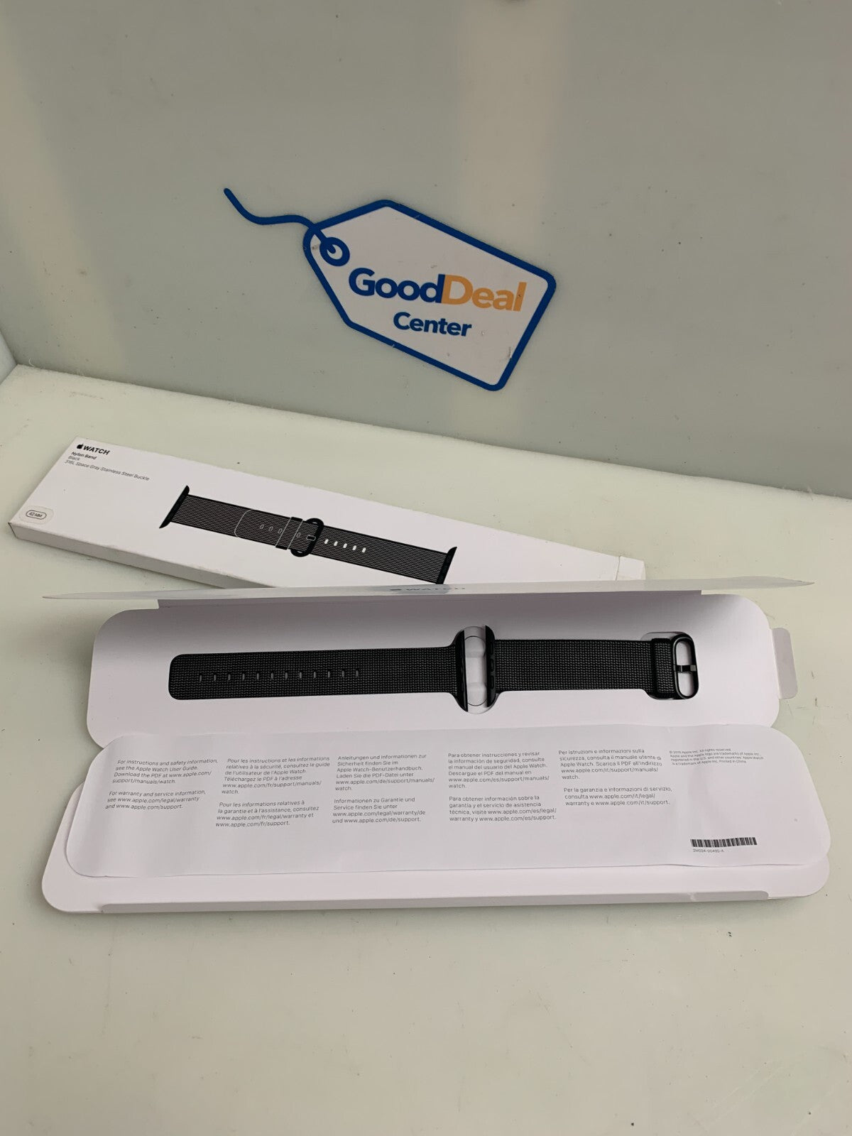 Genuine APPLE Nylon Band (Black)  316L Space Gray Stainless Steel Buckle 42MM0