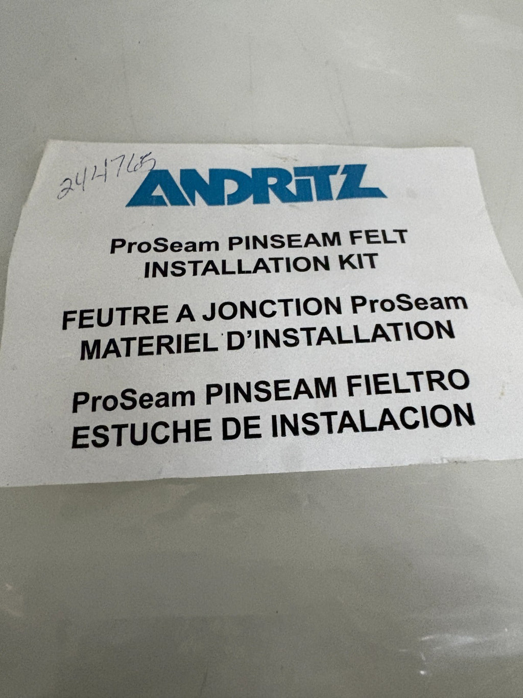 ANDRITZ PROSEAM PINSEAM FELT INSTALLATION KIT SV-5170-2632