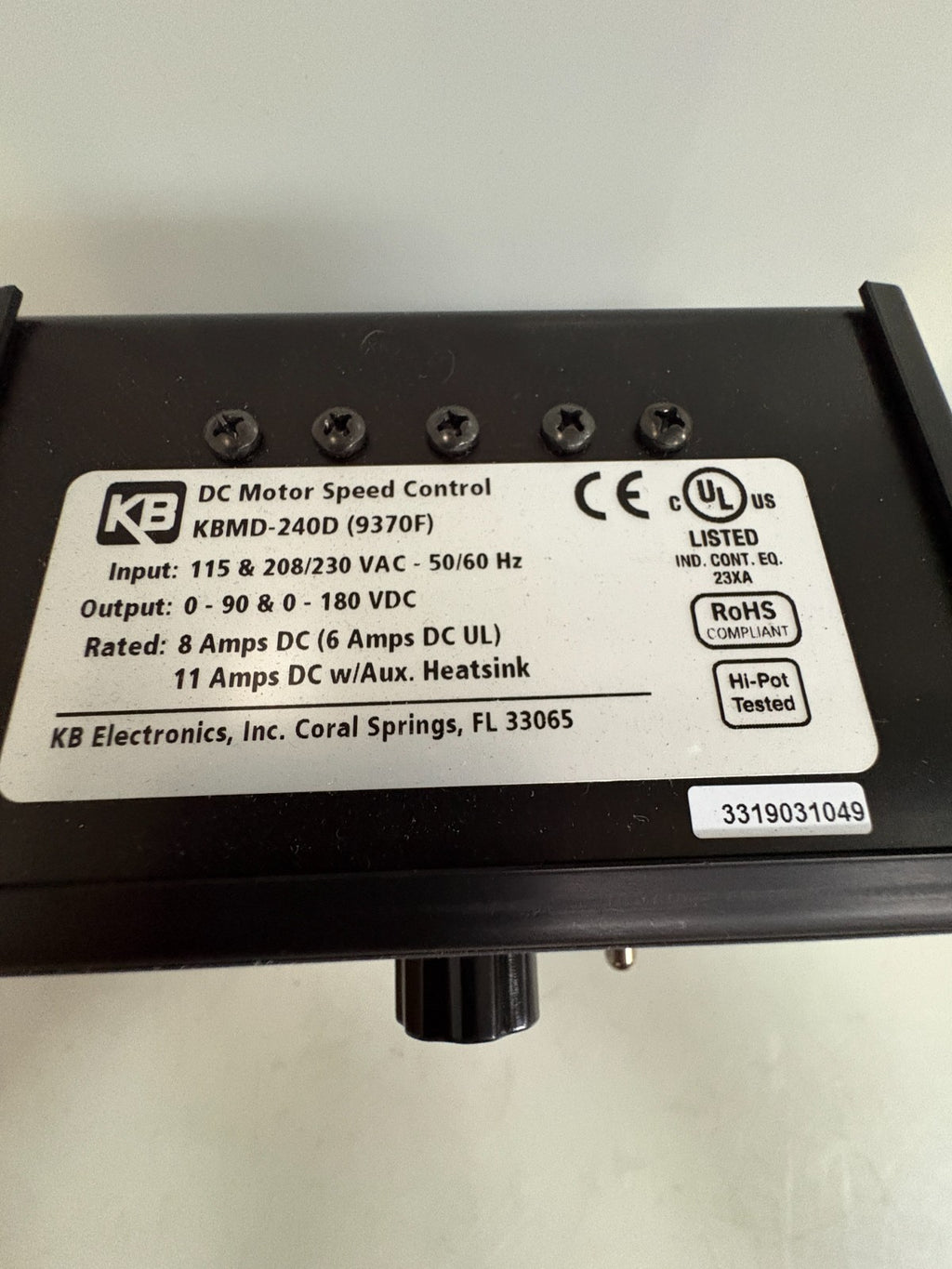 KB DC MOTOR SPEED CONTROL KBMB-240D (9370 F)2