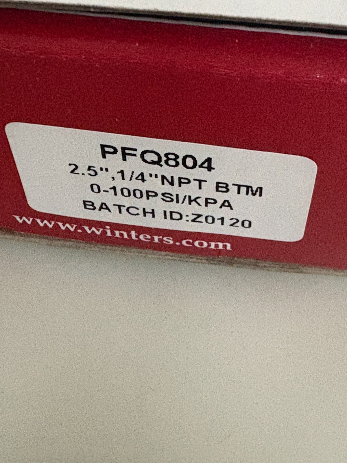 WINTERS PRESSURE GAUGE 0-100 PSI PFQ 804