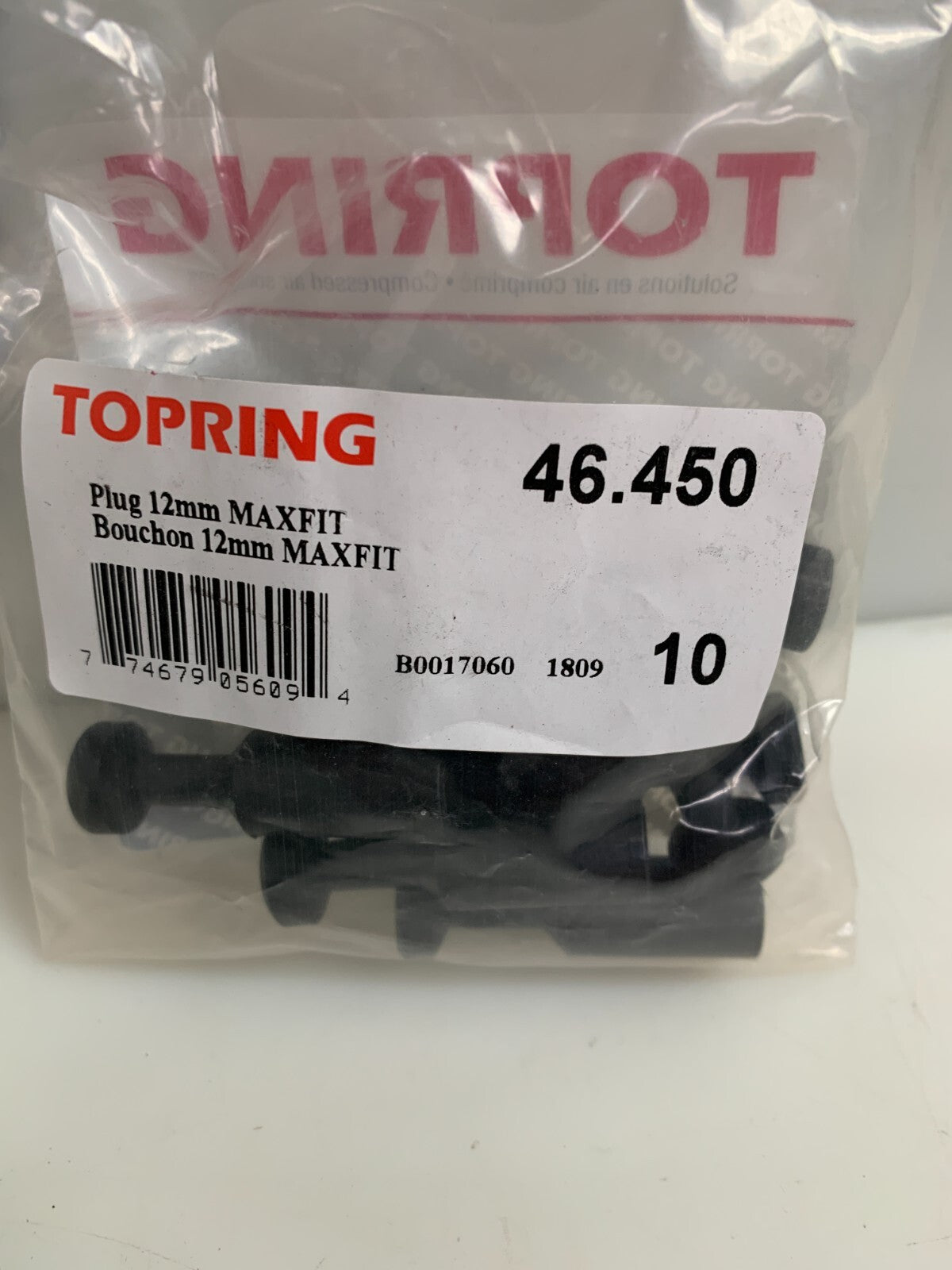 LOT OF 5 TOPRING PLUG 12 MM MAXFIT BAG OF 102