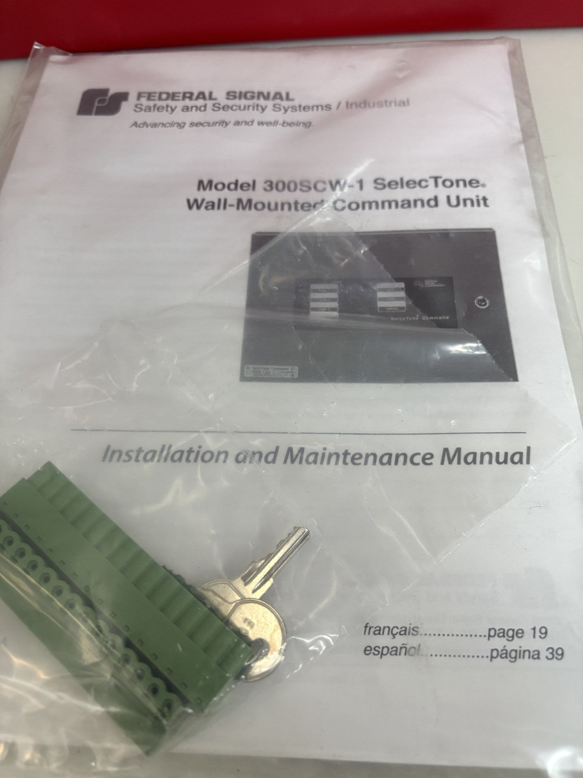 FEDERAL SIGNAL SELECTONE 300 SW-1 WALL MOUNTED COMMAND UNIT1
