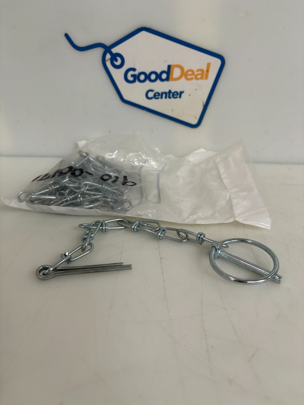 LYNCH PIN W/CHAIN AND COTTER 3/16" X 19/16" 63-08 BAG OF 50