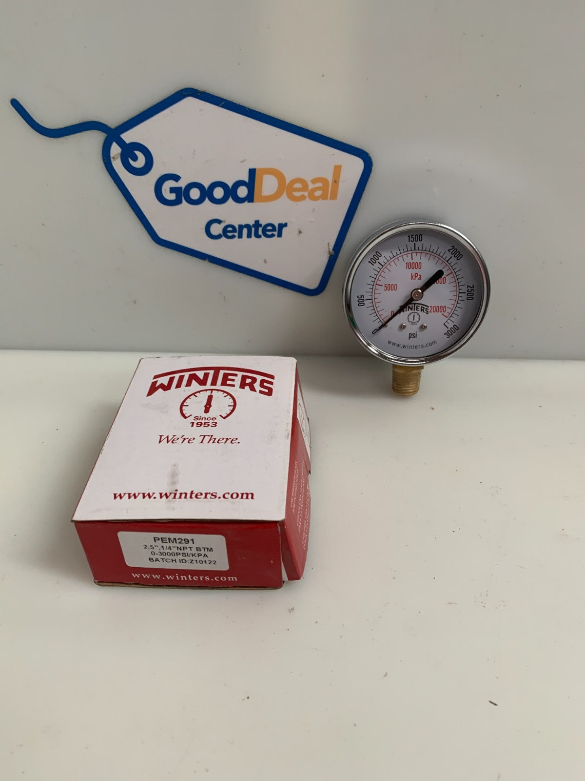 WINTERS  2.5''  1/4NPT 0-3000PSI  Pressure Gauge  PEM291