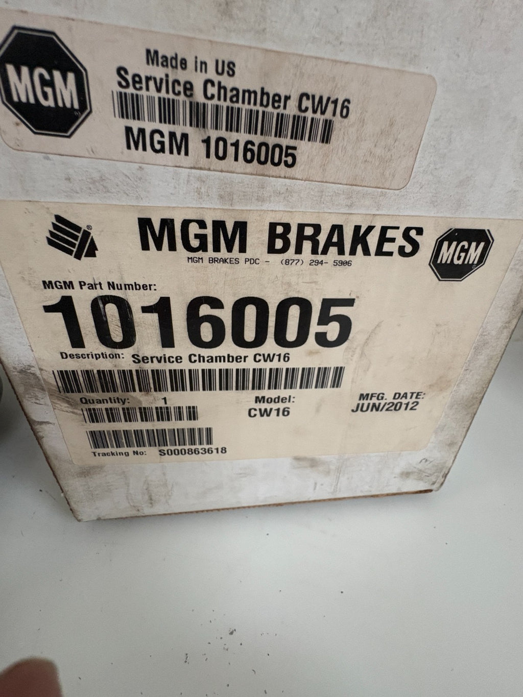 MGM BRAKES SERVICE CHAMBER CW16 #1016005