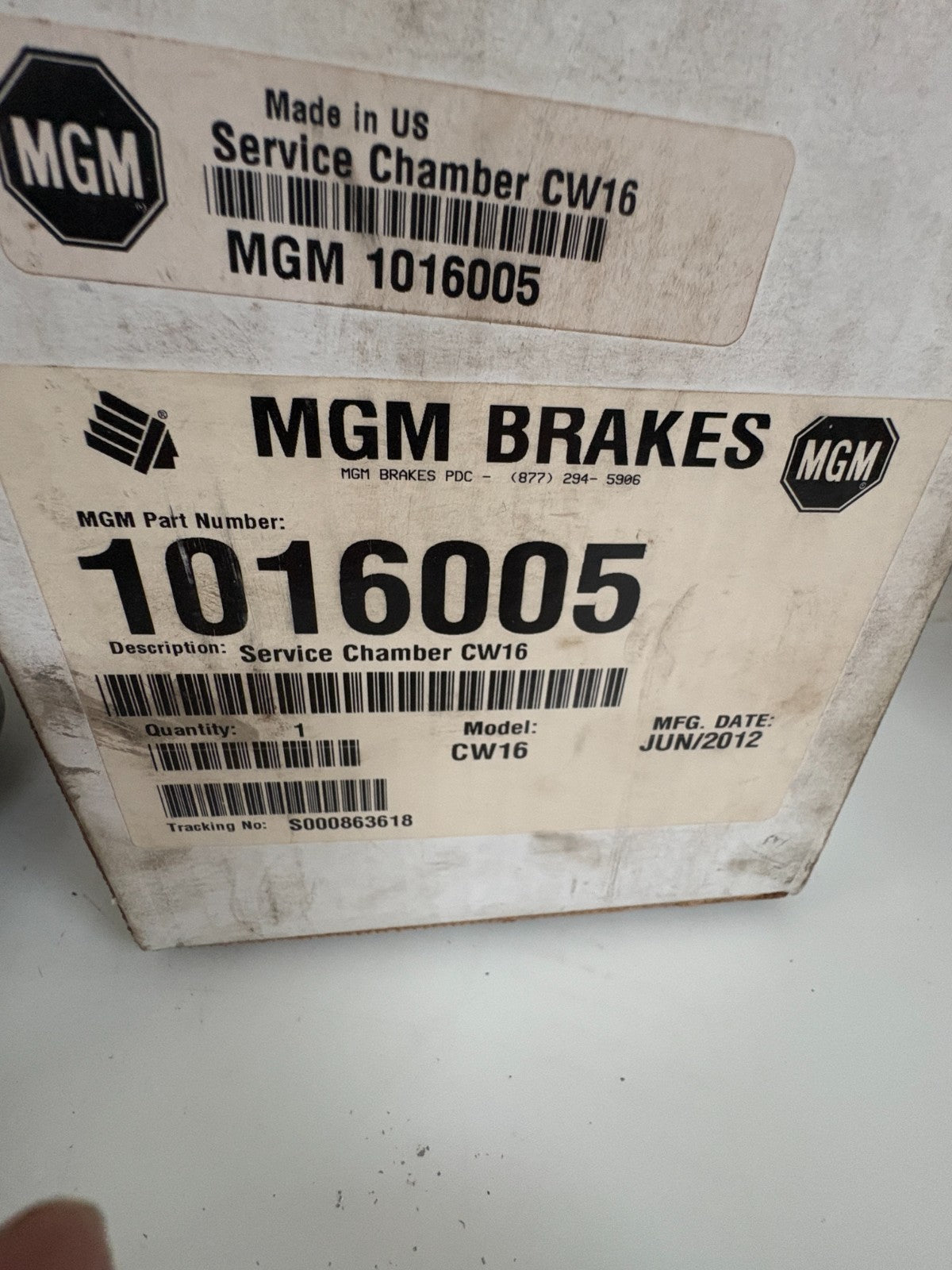 MGM BRAKES SERVICE CHAMBER CW16 #1016005