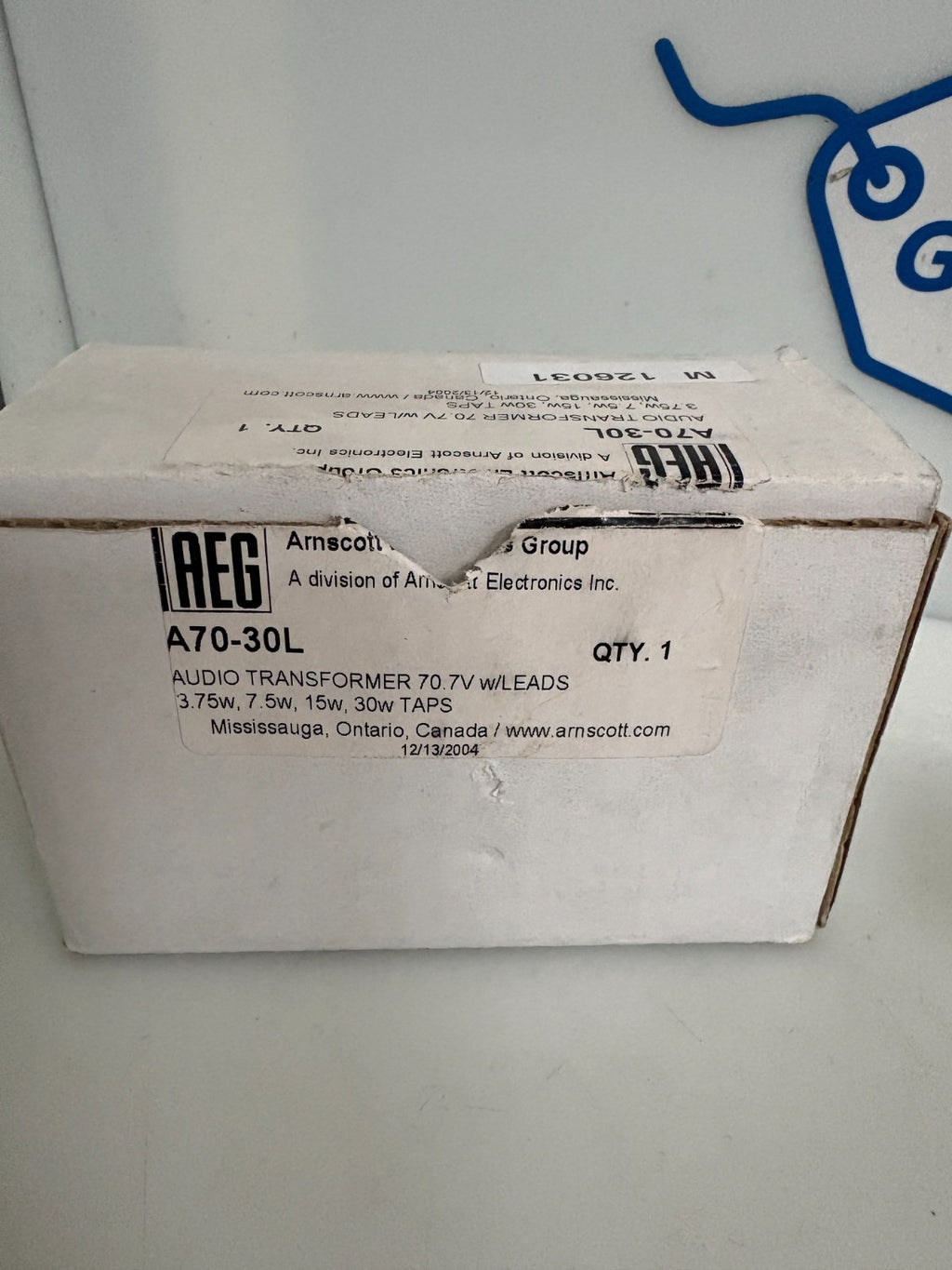 AEG AUDIO TRANSFORMER 70.7V A70-30L3