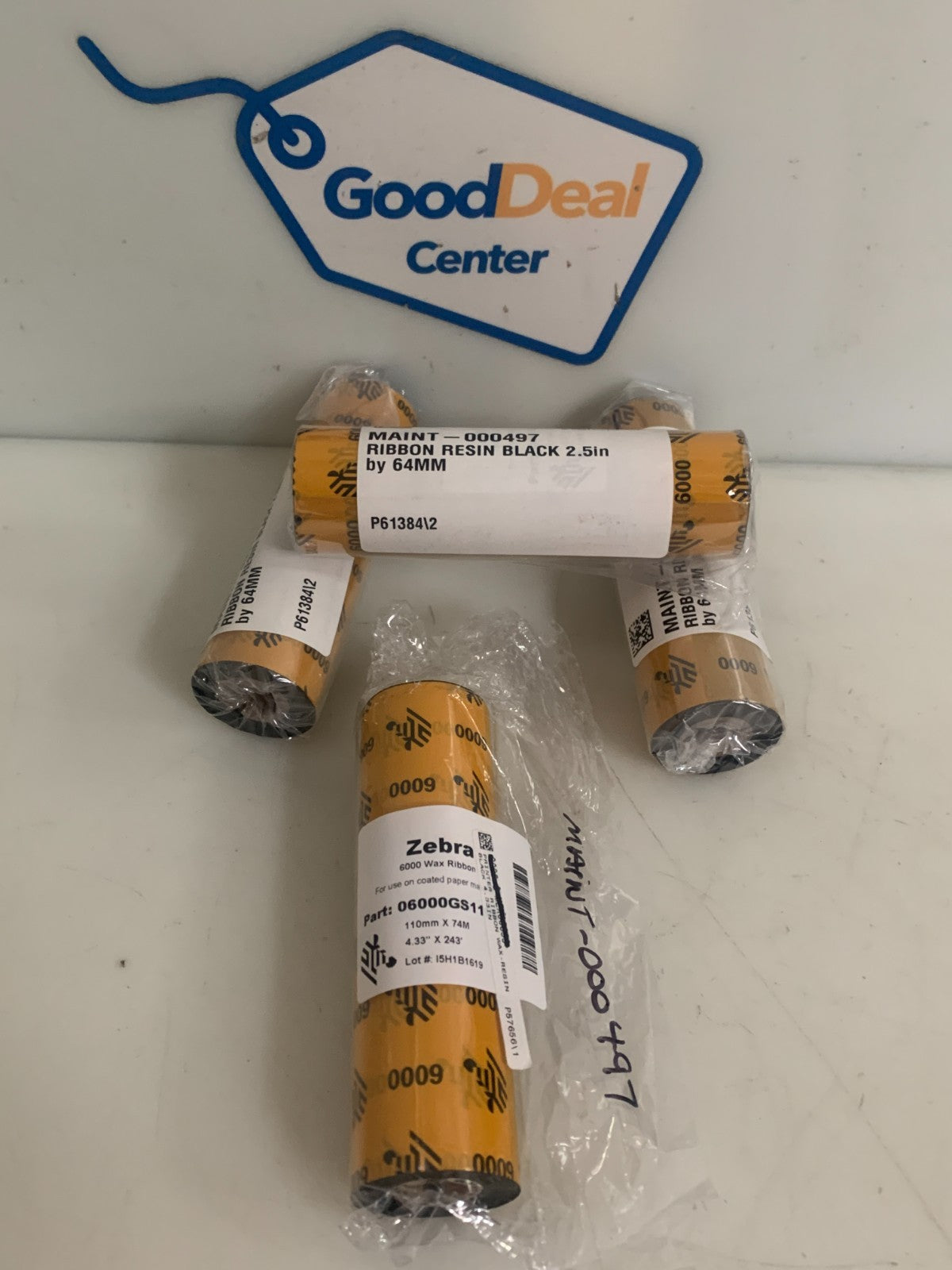 LOT OF 4 ZEBRA TECH PRINTER RIBBON 06000GS11007