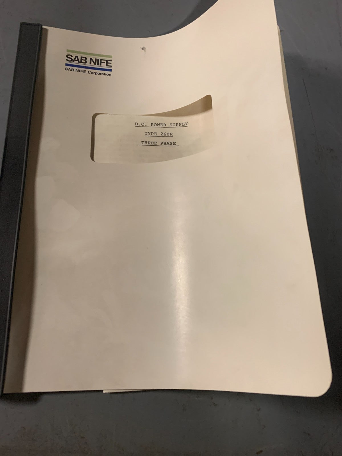 SAB NIFE 7.5 KW Power supply 260R 4789-66-61256-31