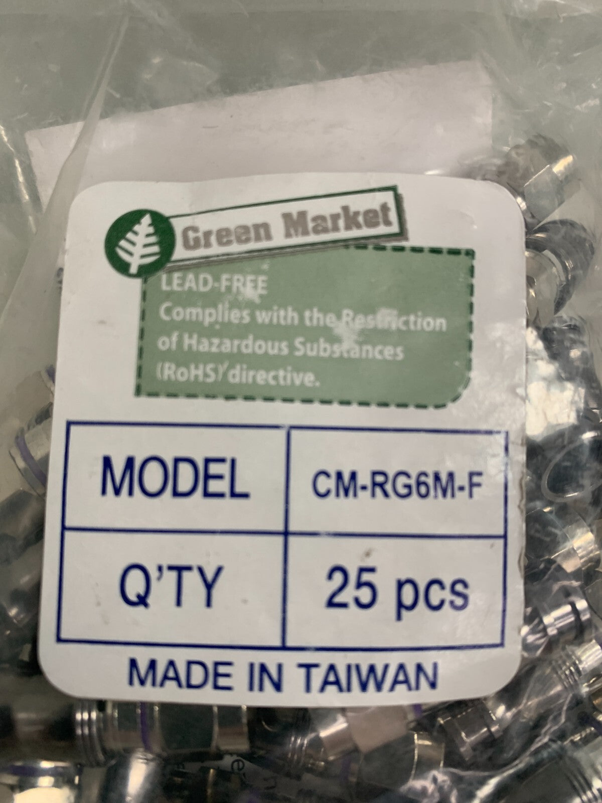 CONNECTEC BNC PLUG FOR RG6 CM-RG6M-F