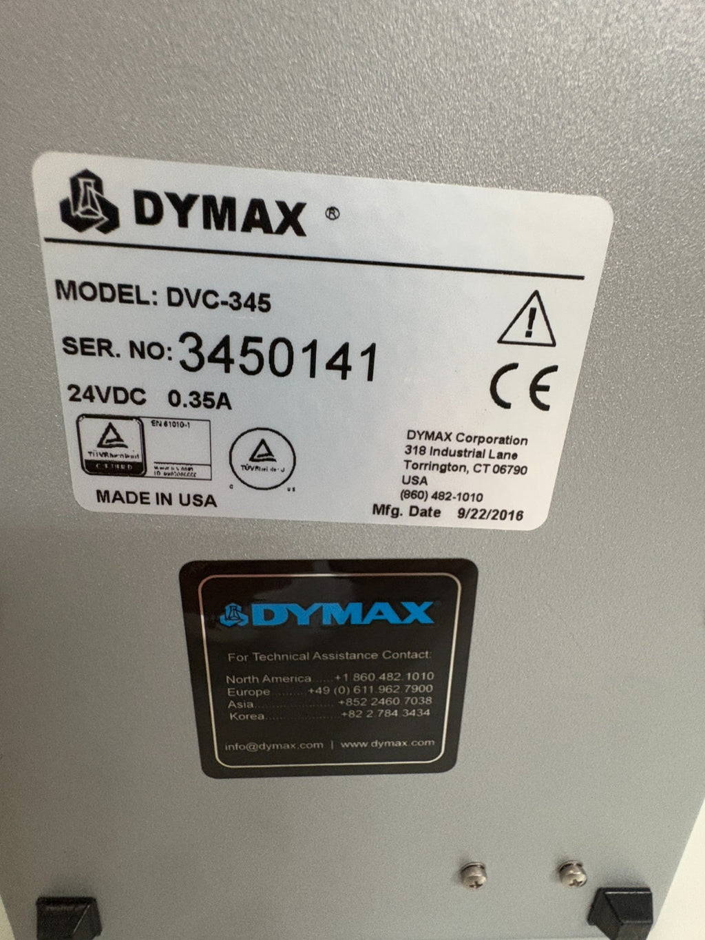 DYMAX DIGITAL VALVE CONTROLLER DVC-345