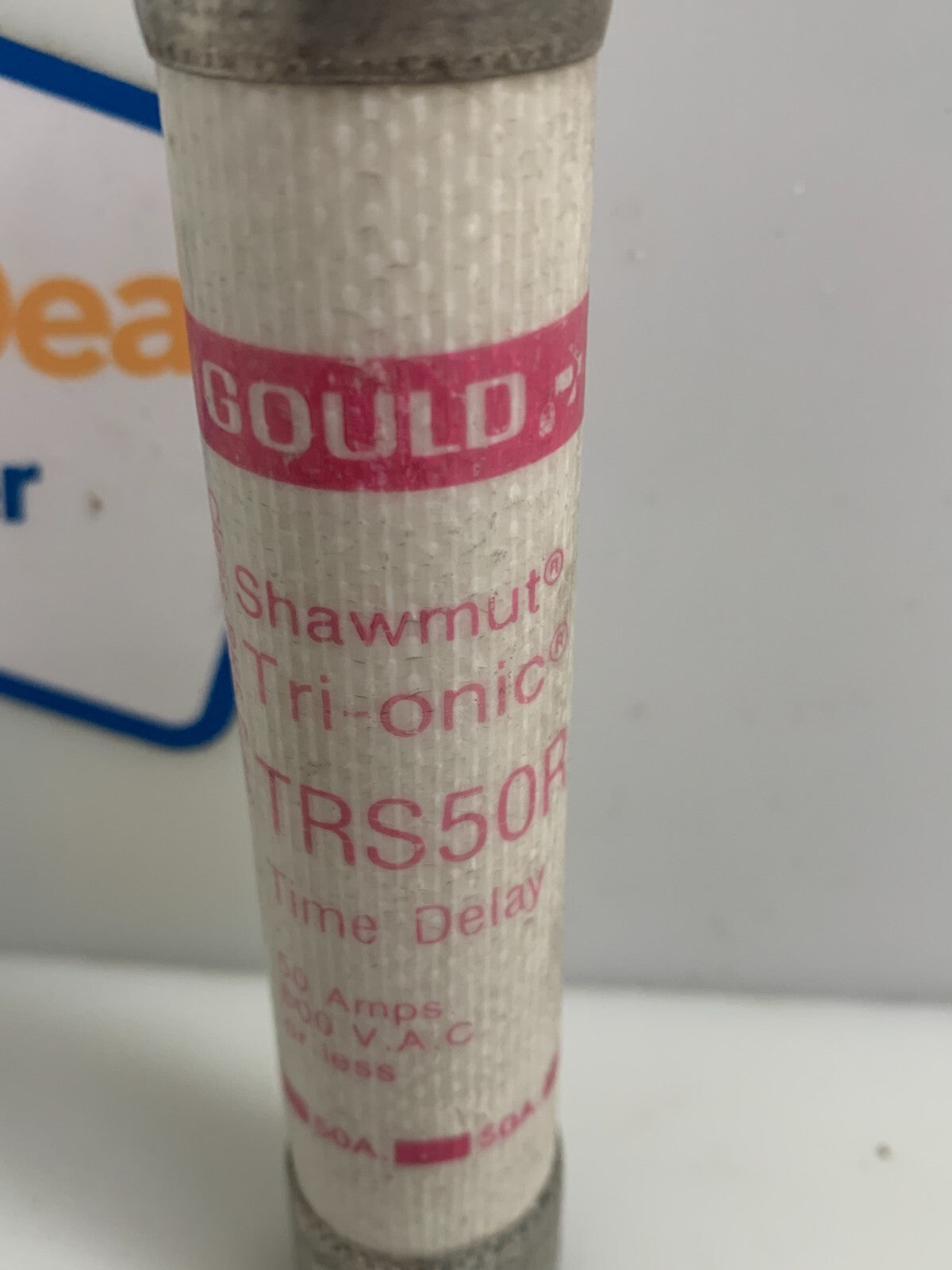 Lot of 2 Gould Shawmut Tri-Onic TRS50R 50 Amp Time Delay Fuses