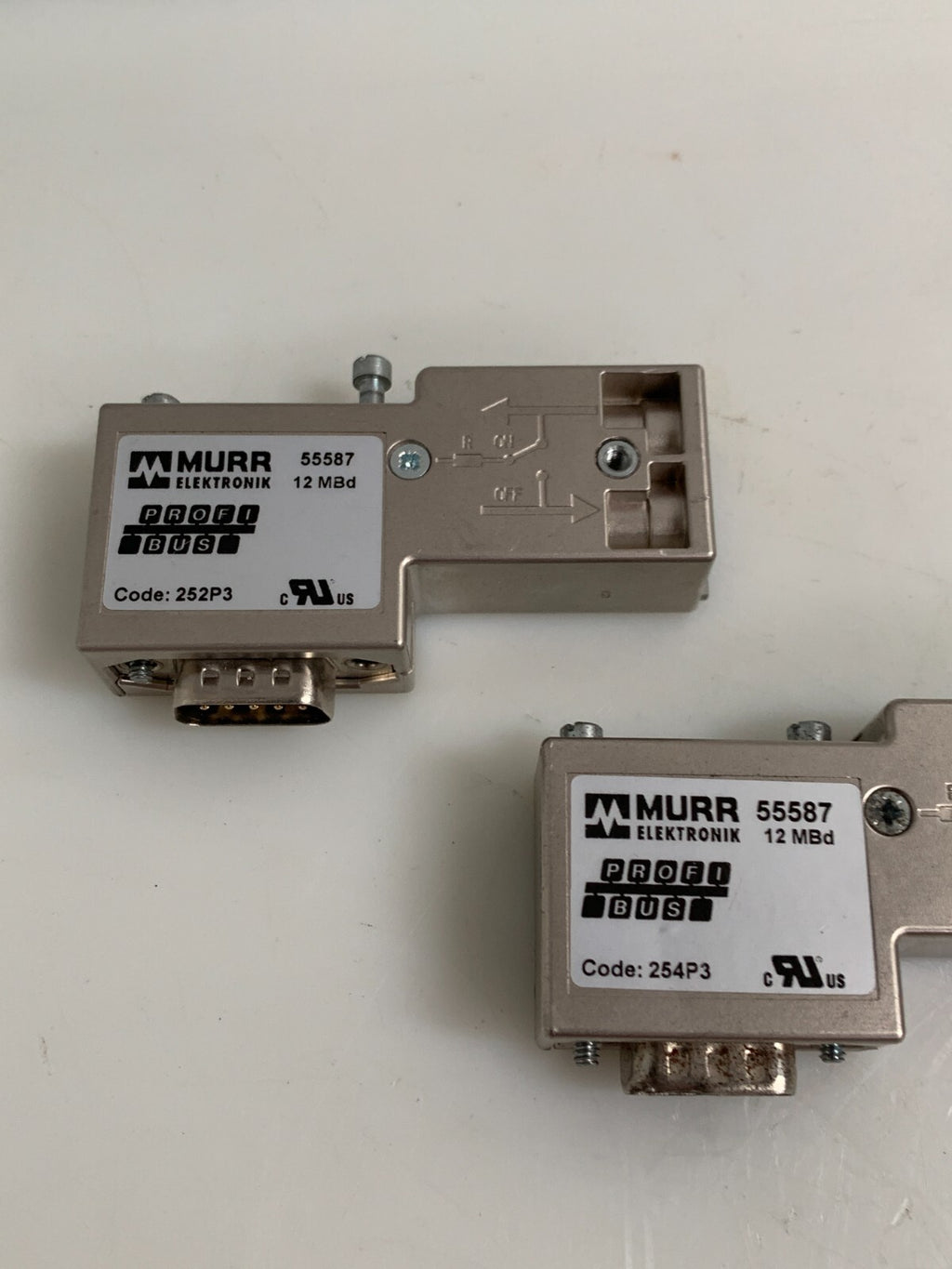 LOT OF 2 MURR ELEKTRONIK PROFIBUS PLUG MALE 555871