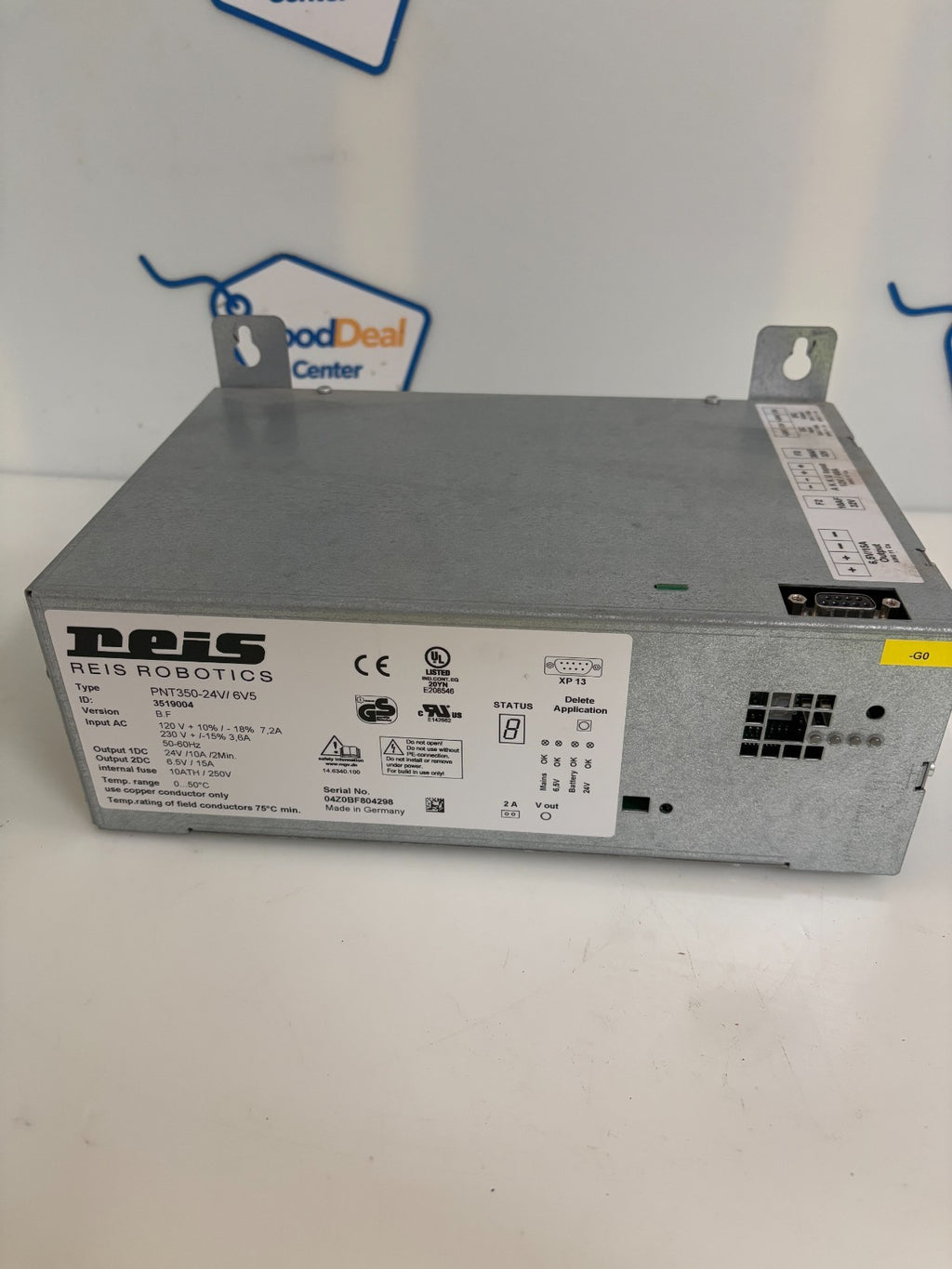 REIS ROBOTICS POWER SUPPLY CONTROLLER PNT350-24V6V5 ID#35190040