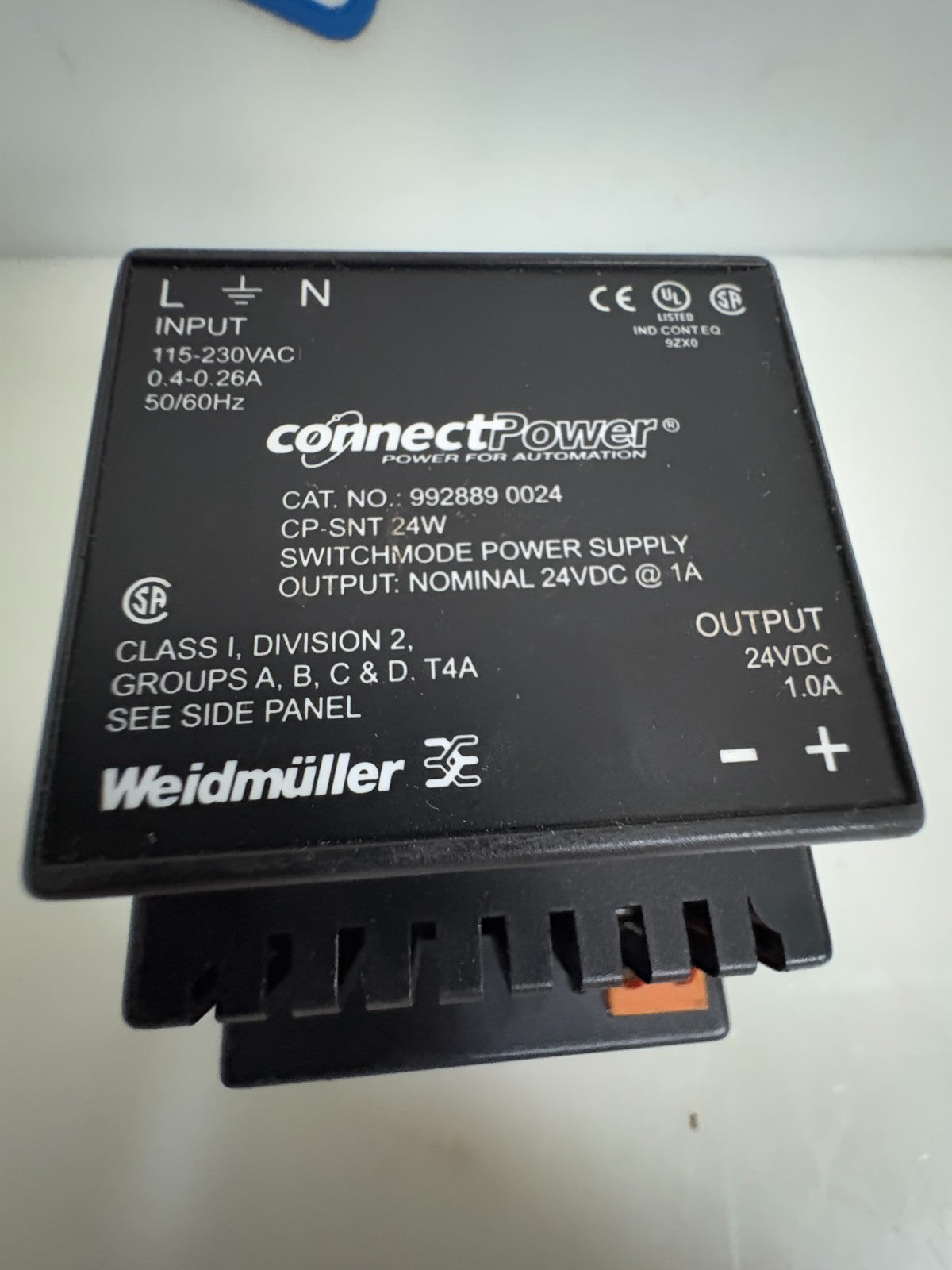 WEIDMULLER CONNECT POWER POWER SUPPLY 9928890024