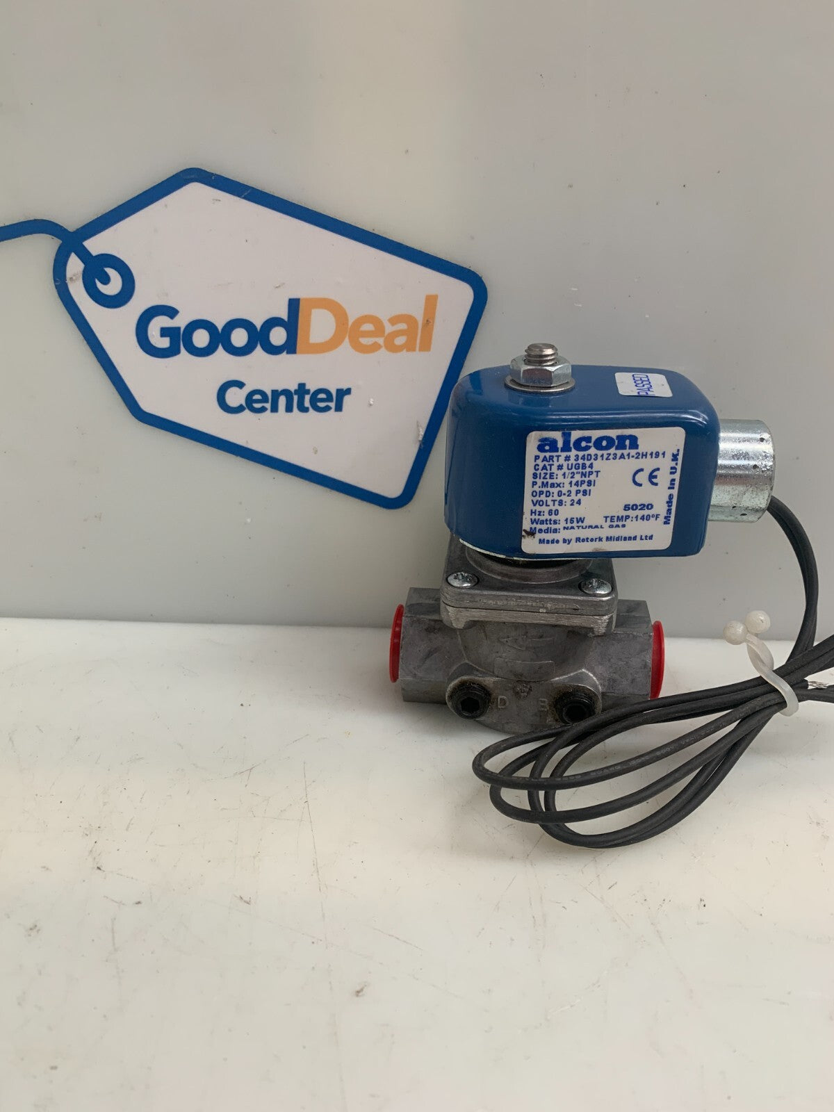Alcon 34D3123A1-2H191 Cat # UGB4 1/2"NPT Solenoid Valve