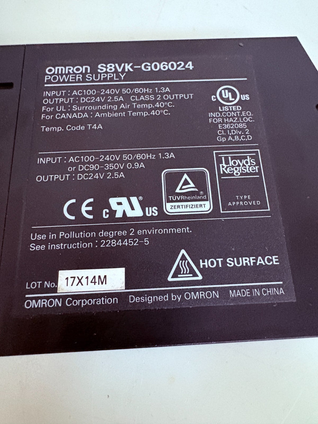 LOT OF 3 OMRON POWER SUPPLY S8VK-G06024