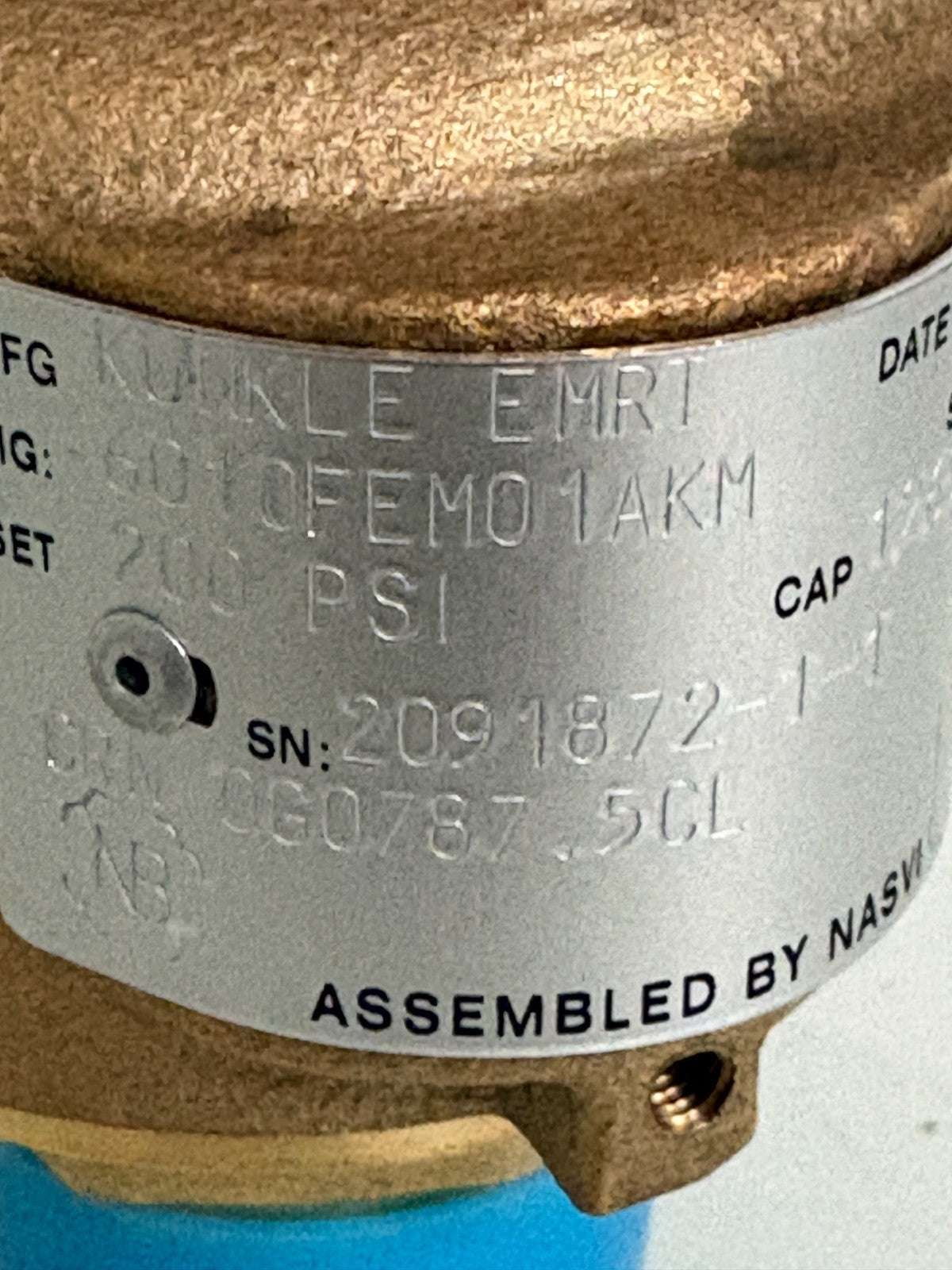 KUNKLE 1" VALVE 200PSI 6010FEM01AKM