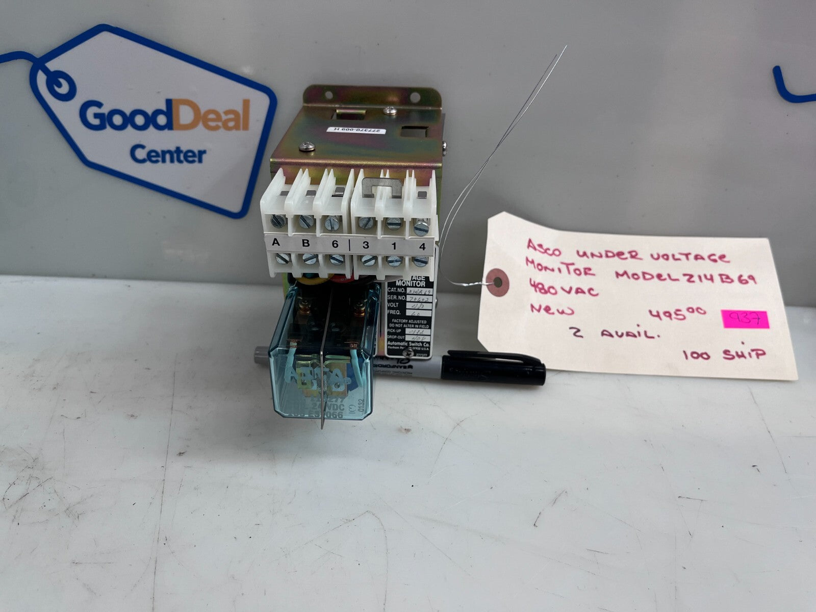 ASCO 214B69 Under Voltage Monitor 480VAC