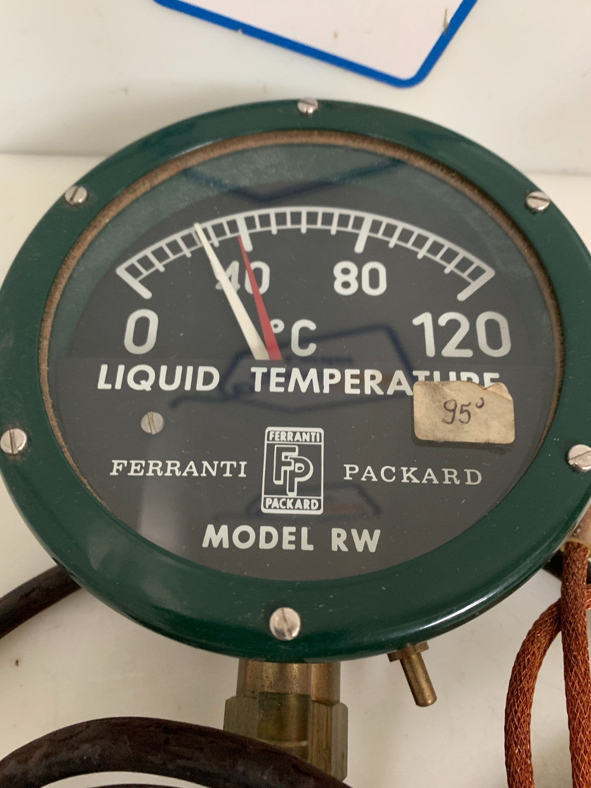 FERRANTI PACKARD LIQUID TEMPERATURE GAUGE AND PROBE MODEL RW #333-104
