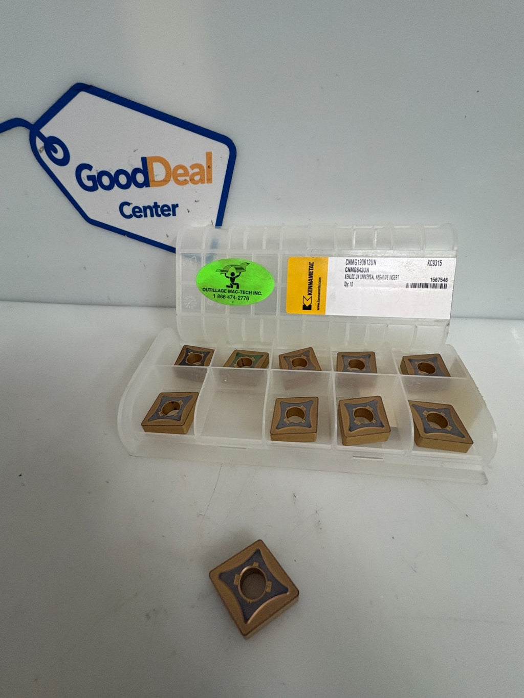 LOT OF 10 KENNAMETAL CARBIDE INDEXABLE INSERTS KC9315