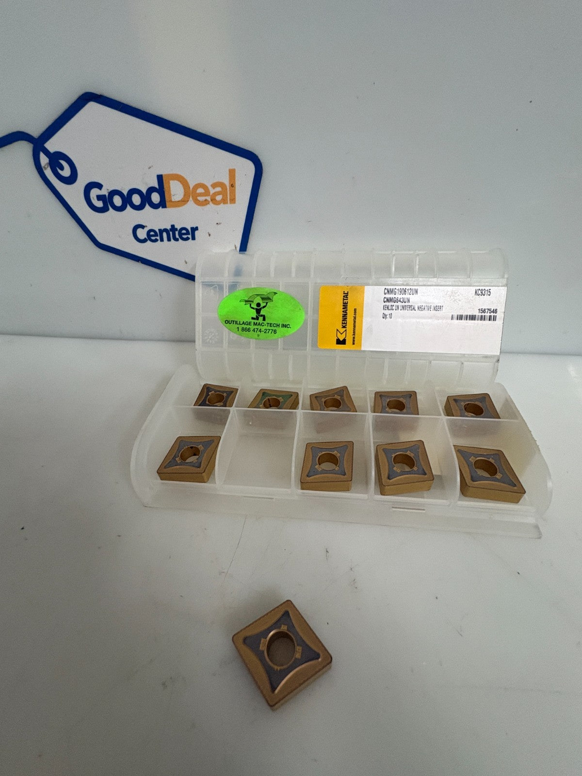 LOT OF 10 KENNAMETAL CARBIDE INDEXABLE INSERTS KC9315