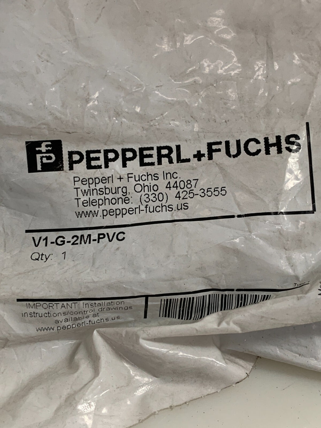 LOT OF 3 PEPPERL & FUCHS SENSOR CABLE CONNECTOR 035071 V1-G-2M-PVC