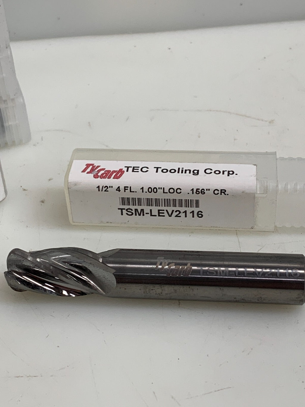 Lot of 7 TY CARB TEC Tooling Corp. TSM-LEV2116 1/2" 4 FL 1.00" LOC .156" CR