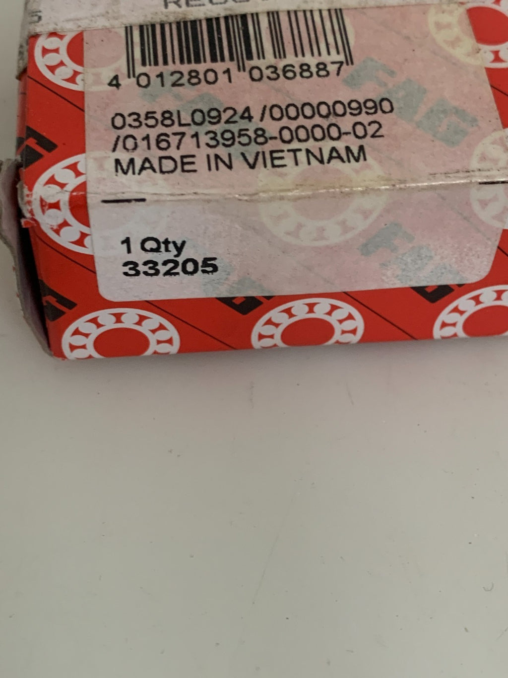 LOT OF 2  FAG TAPERED ROLLER BEARING #33205