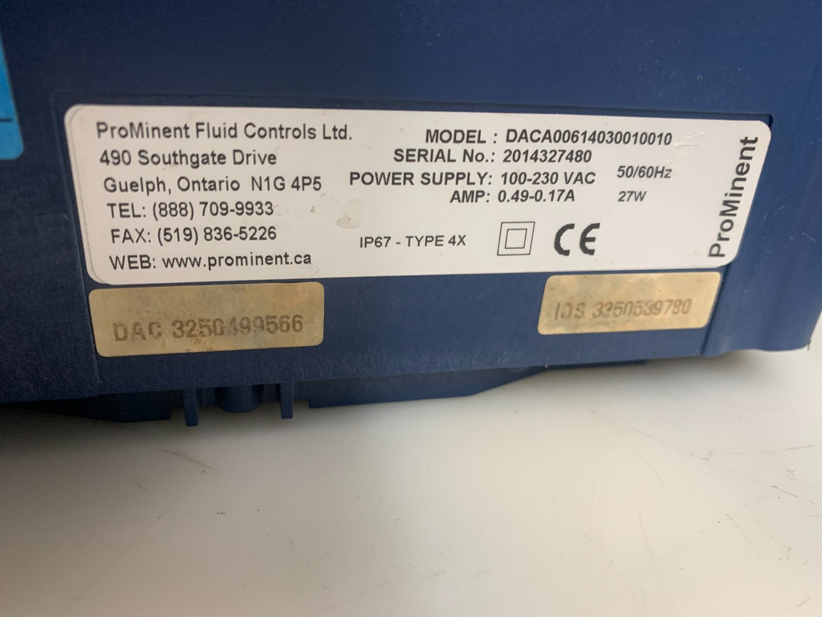 ProMinent Dialog DACA00614010000010 EN MultiParameter Controller