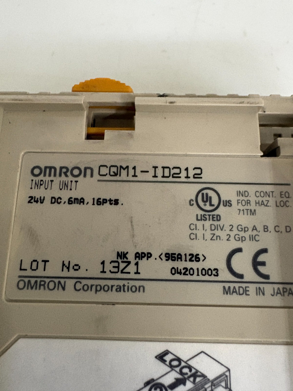 OMRON INPUT UNIT CQM1-ID212
