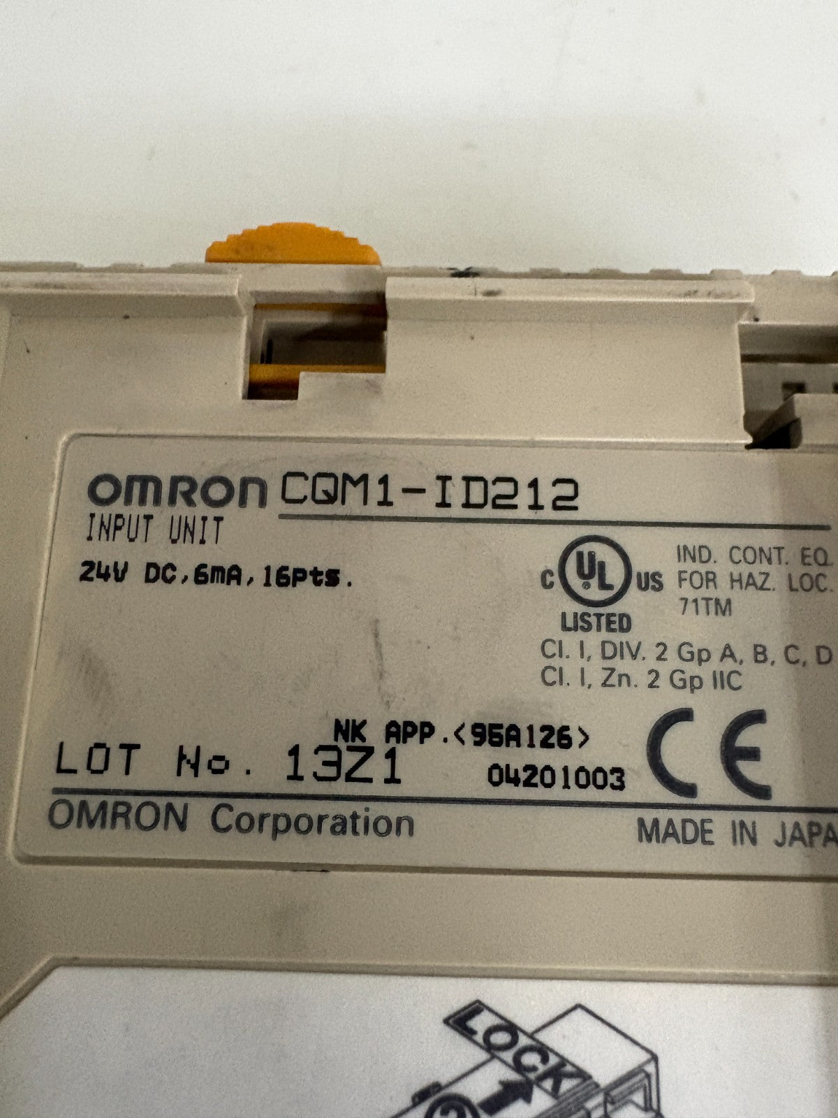 OMRON INPUT UNIT CQM1-ID212