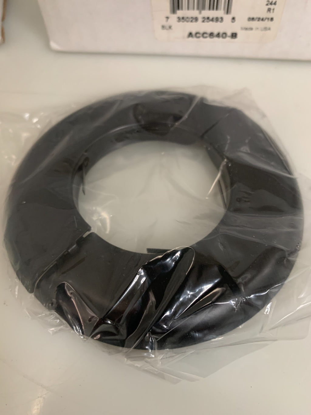 LOT OF 4 PEERLESS ACC640-B BLACK ESCUTCHEON RING