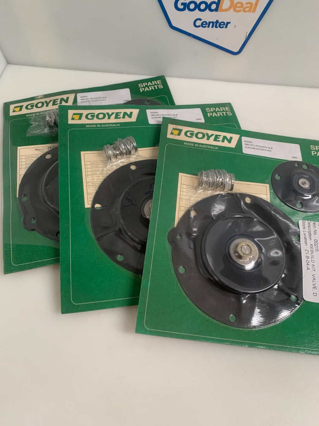 LOT OF 3 GOYEN K4504 RCA45T2 BB VALVE DIAPHRAGM REBUILD KIT3